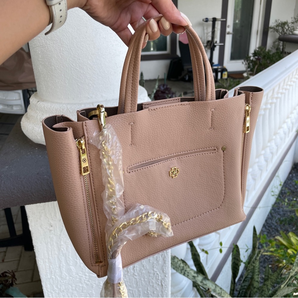 Peach Cream Crossbody Handle Bag